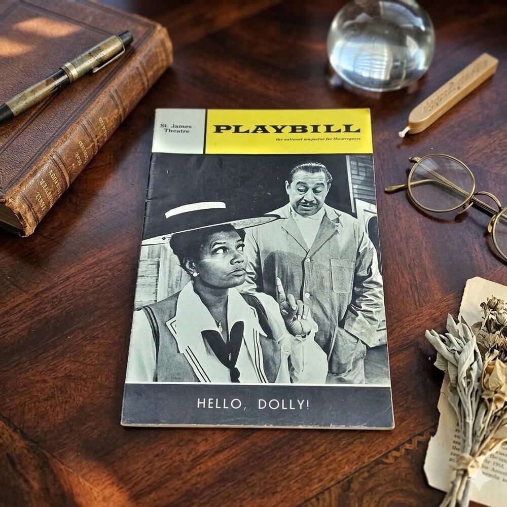 Hello Dolly! Playbill 1967 Pearl Bailey Cab Calloway Morgan Freeman Debut